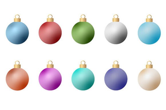 10 Realistic Christmas Balls Set: Illustrations Review