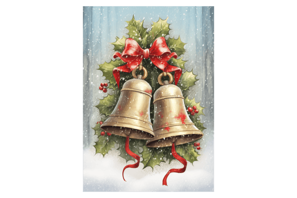Bells Christmas Card: Festive Illustrations for Branding