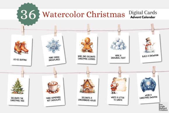 Christmas Advent Calendar Activity Cards: Print Templates Review