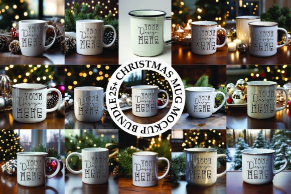 Christmas Mug Mockups Bundle: Mugs Amp Sales