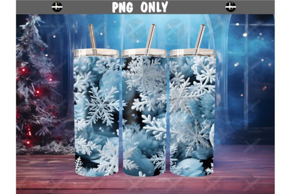 Christmas Snowman Tumbler Wrap Design: Illustrations