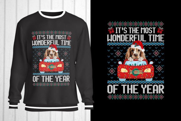 Cocker Spaniel Christmas Ugly Sweater T-Shirt Designs