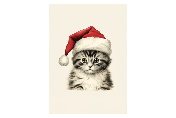 Cute Cat Christmas Card Illustrations Review