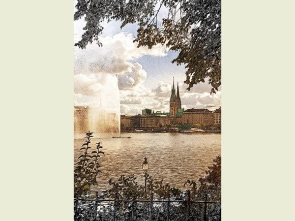 Hamburg Germany Color Pencil Illustrations Review