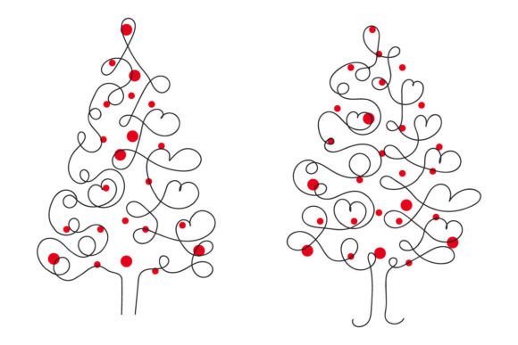One Line Christmas Tree with Hearts Review