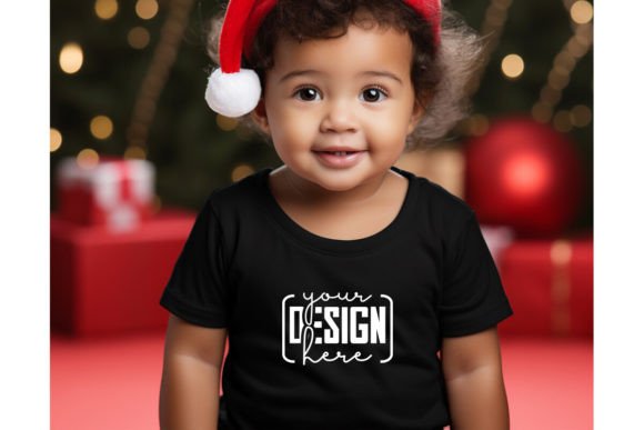 Review: Christmas Cute Baby Black T-Shirt Mockup