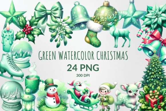 Review: Green Watercolor Christmas Sublimation Design