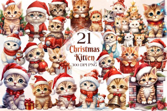 Reviewing Super Cute Christmas Kitten Clipart for Embroidery