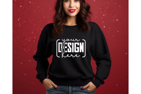 Reviewing the Christmas Girl Black Sweatshirt Mockup