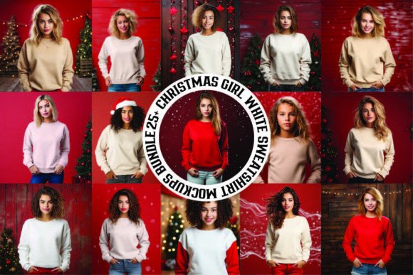 Reviewing the Christmas Girl Sweatshirt Mockups Bundle