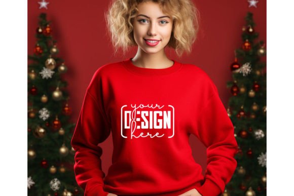 Reviewing the Christmas Women Red Sweatshirt Mockup