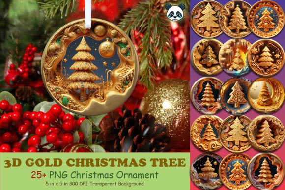 Reviewing the Gold Christmas Tree 3D Ornament Bundle