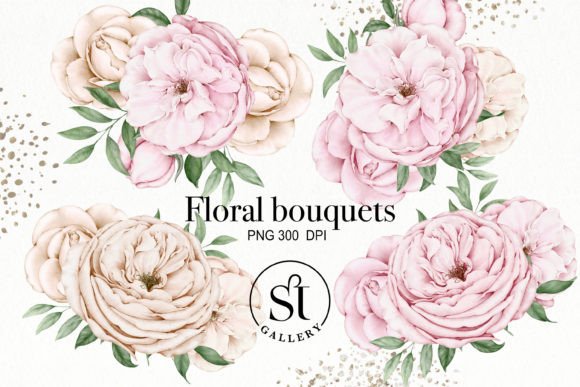 Rose Bouquet Illustrations for Branding