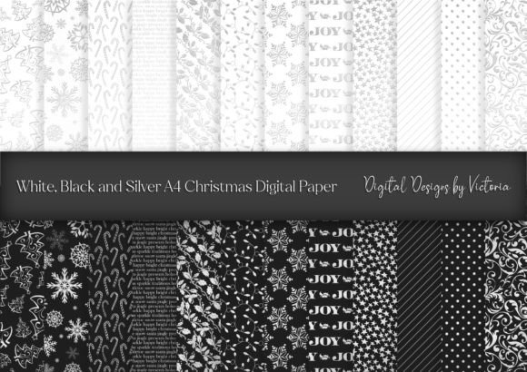 White, Black and Silver Christmas Patterns Review